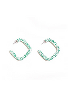 Kitty Paloma Mint Terrazo Hoop Earrings