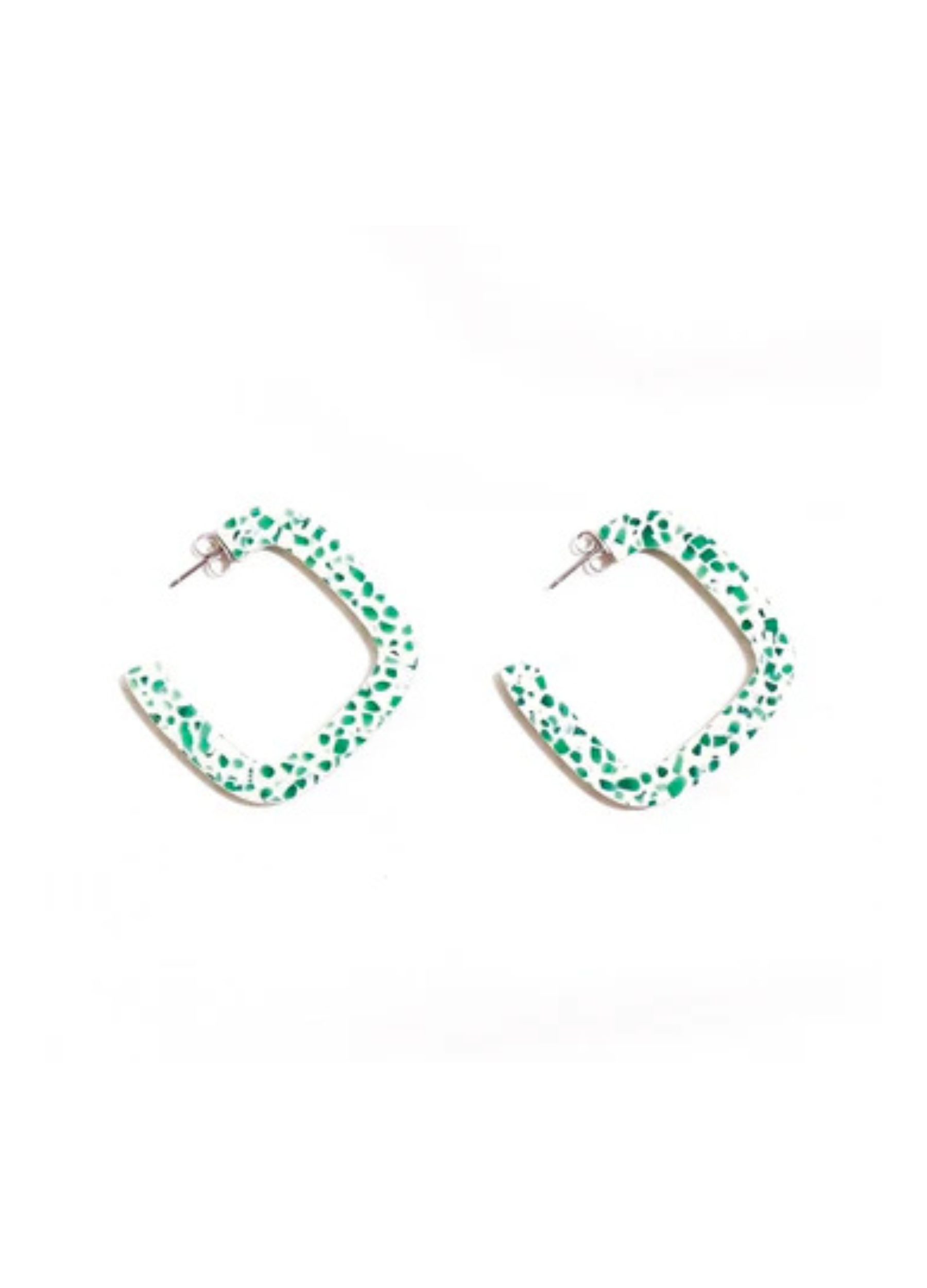 Kitty Paloma Mint Terrazo Hoop Earrings