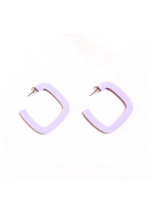 Purple hoop earrings from Kitty Paloma 