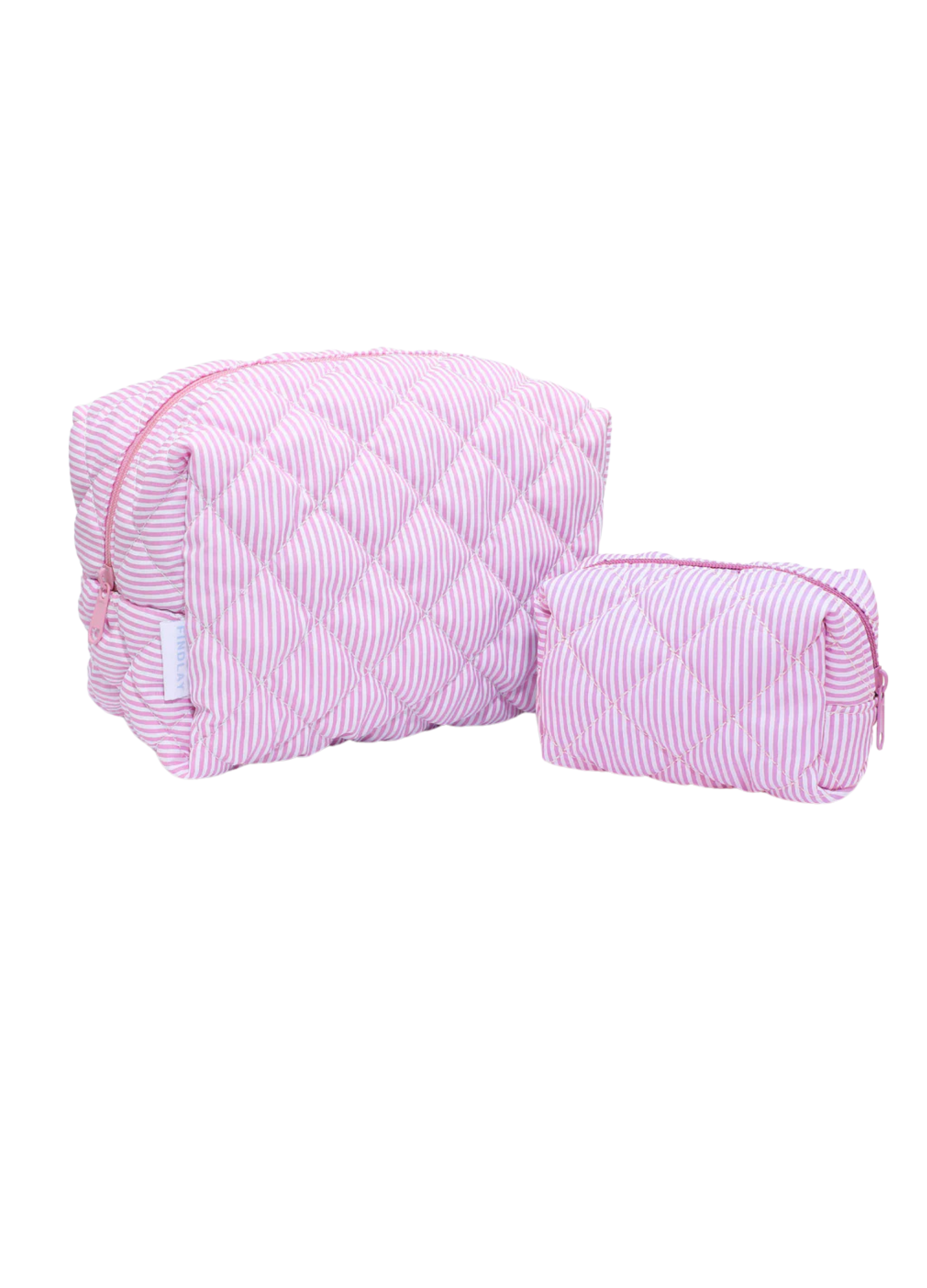 Womens pink an white cosmetic bags small and large size from Findlay the Label