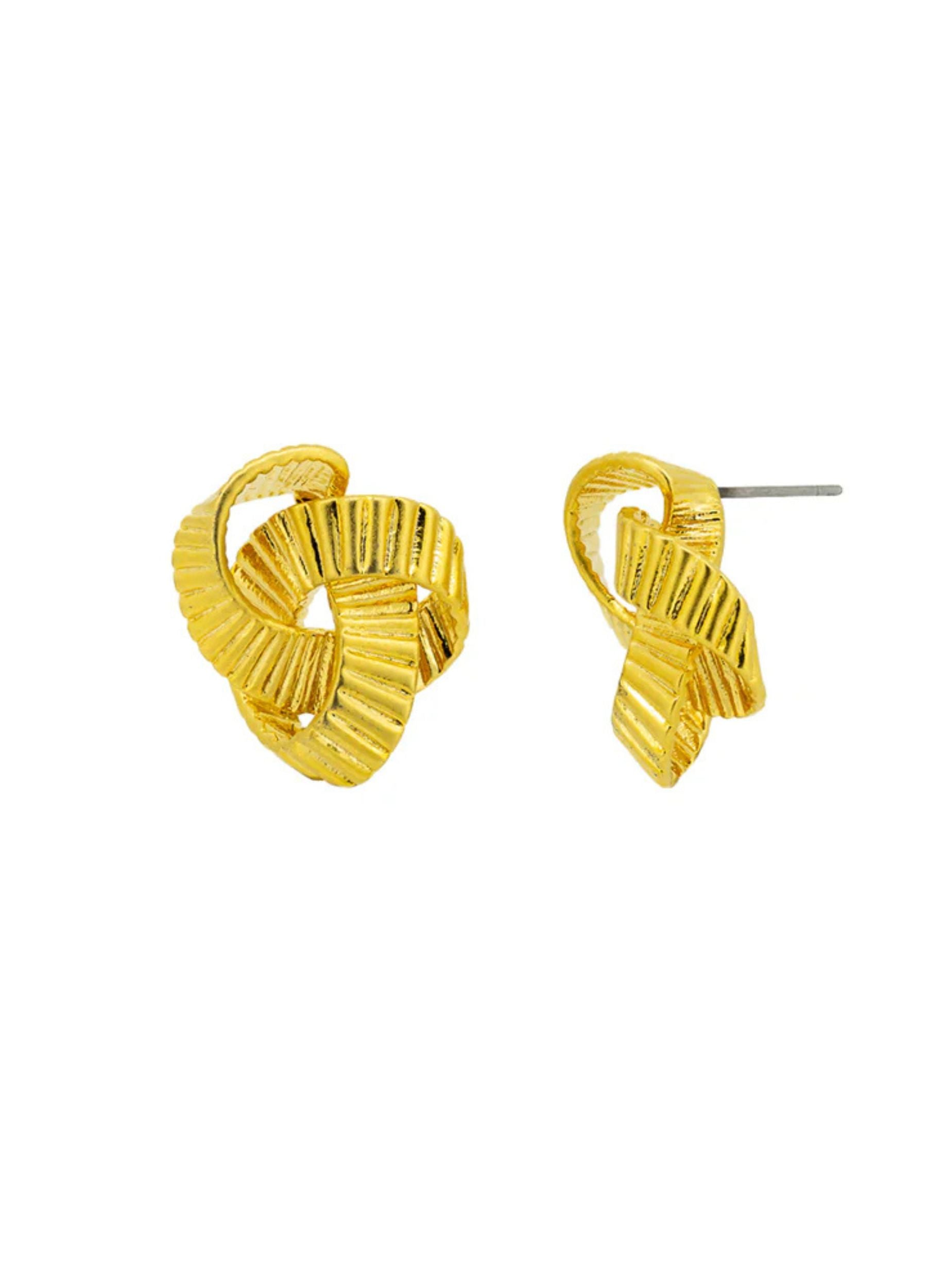 Aviva Earrings in Gold from Jolie & Deen