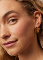 Aviva Earrings in Gold from Jolie & Deen