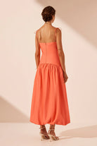 Coral Bubble Hem Midi Dress from Shona Joy