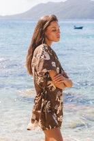 Brown mermaid print playsuit from australian brand palm collective