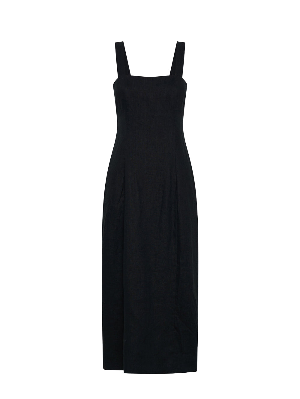 Black midi dress with tie back  from Kivari 