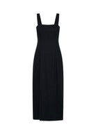 Black midi dress with tie back  from Kivari 