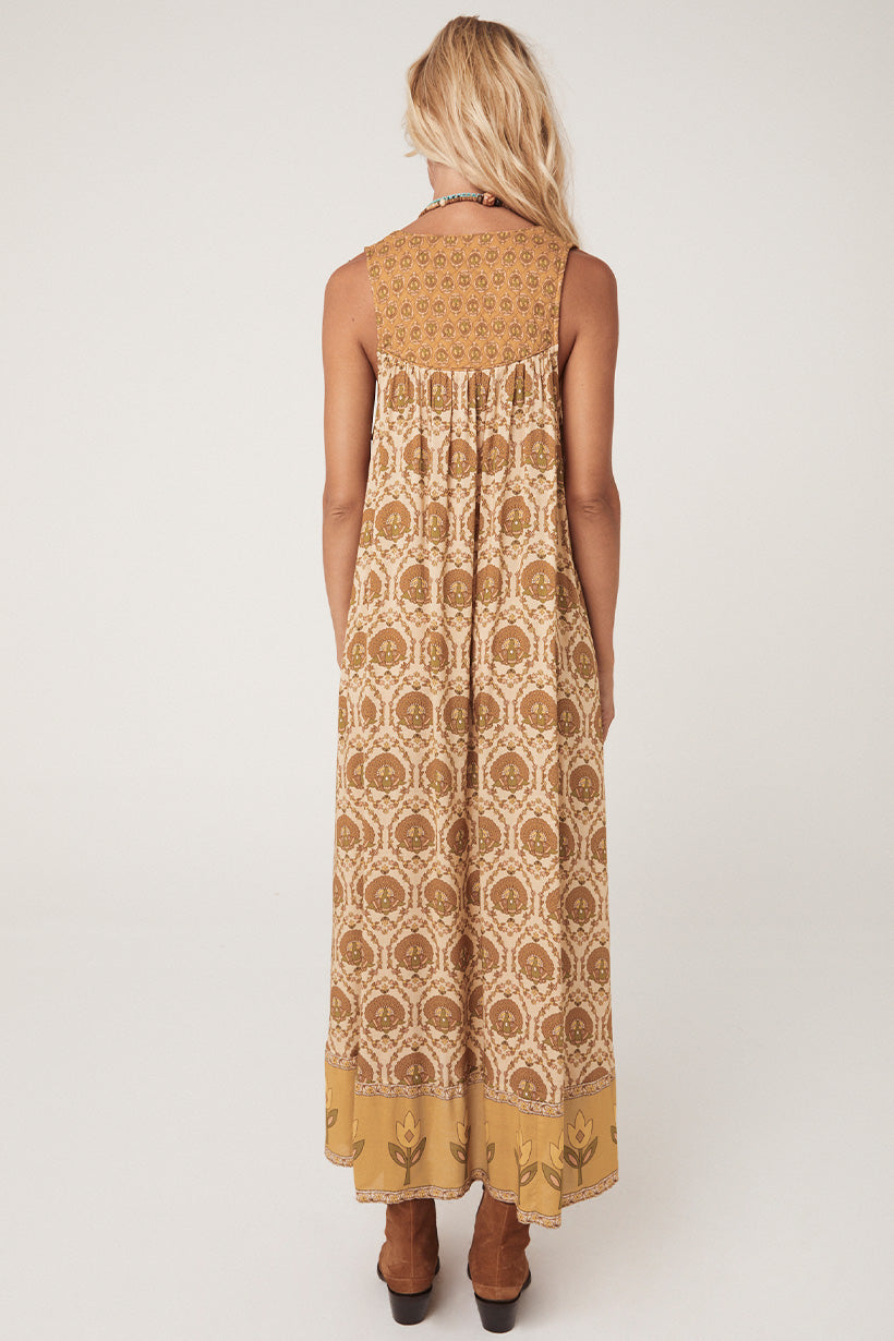 Spell Chateau Maxi Dress in Champagne