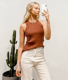 Copper knitted tank from paper heart