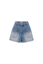 Mid wash denim shorts from Rowie the Label