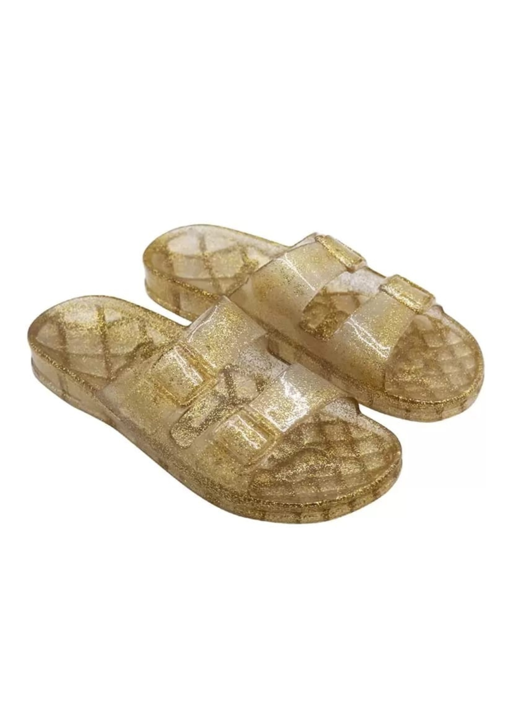 Gold Glitter Cacatoes Water Proodf Sandals