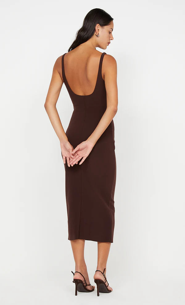 Karina Tuck Dress in Chocolate