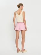 Pink Denim Short from Kivari with patch pockets