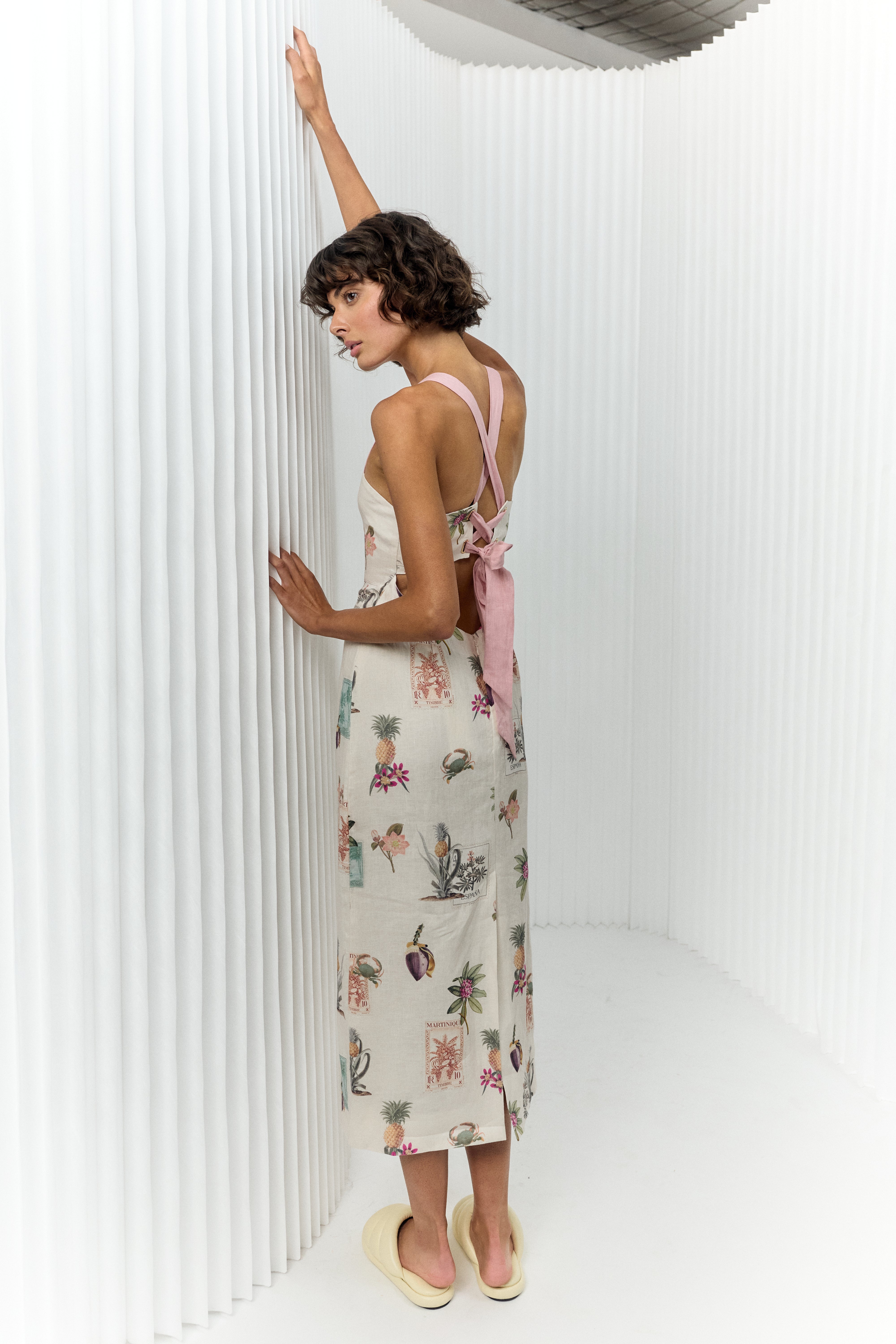 Kivari Lyra Midi Dress with back ties