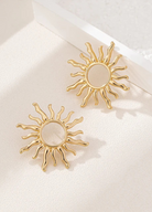 Gold Sun Earrings from She Creates Stories