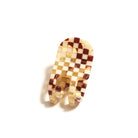 Mini gingerbread checkers hair clip