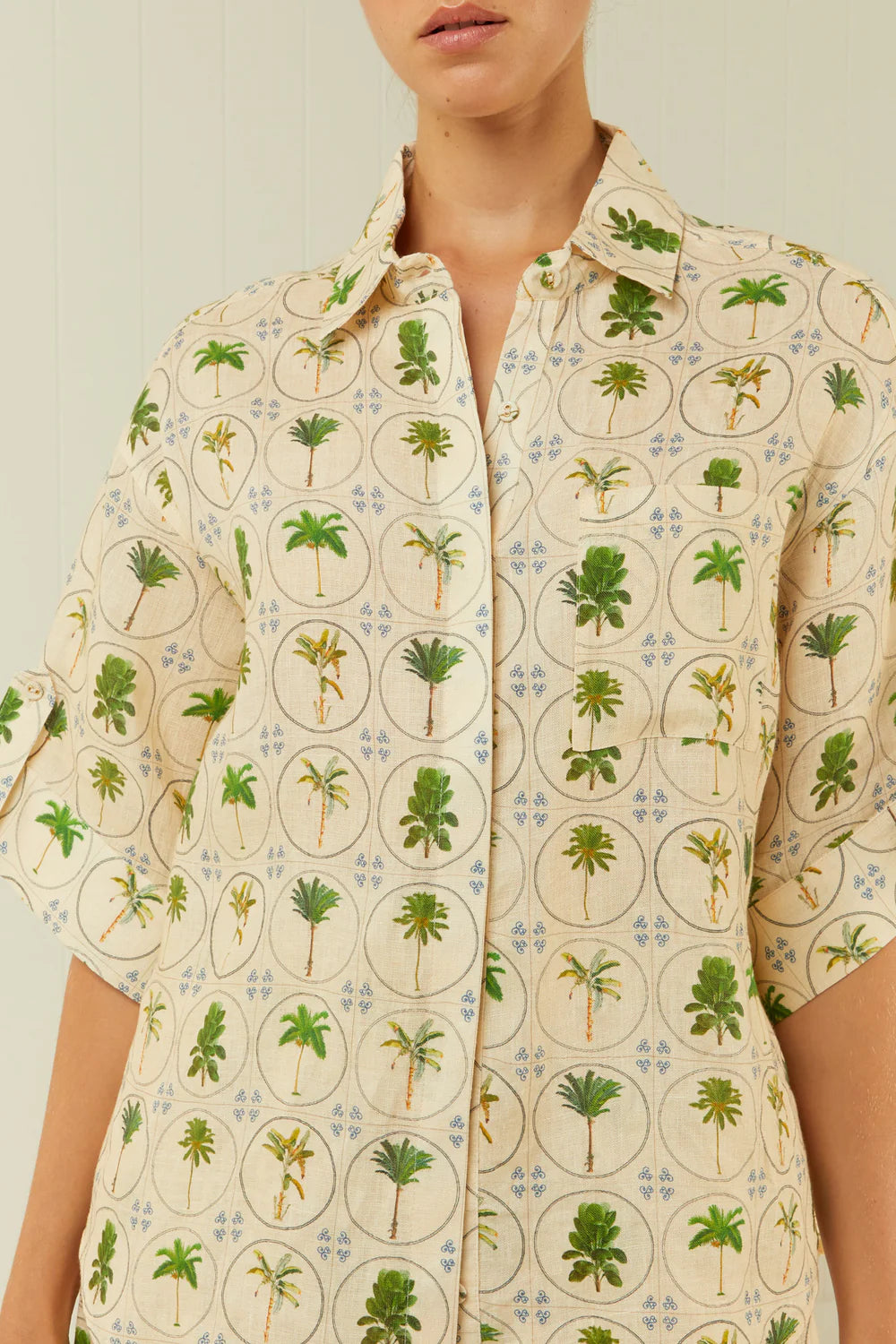 Mirage Shirt in Tropical Palms Print 