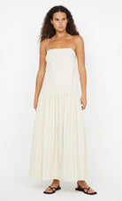 Cream stripe maxi dress from Bec + Bridge