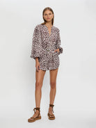 Kivari Reece Playsuit Leopard Print