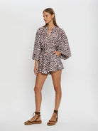 Kivari Reece Playsuit Leopard Print