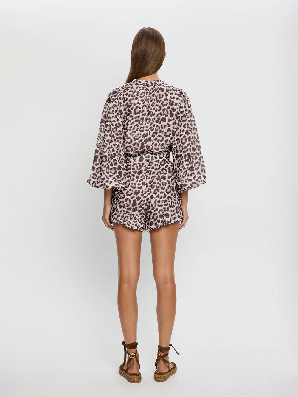 Kivari Reece Playsuit Leopard Print