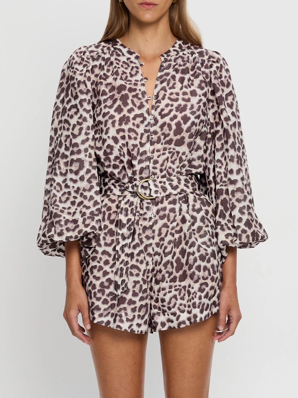 Kivari Reece Playsuit Leopard Print