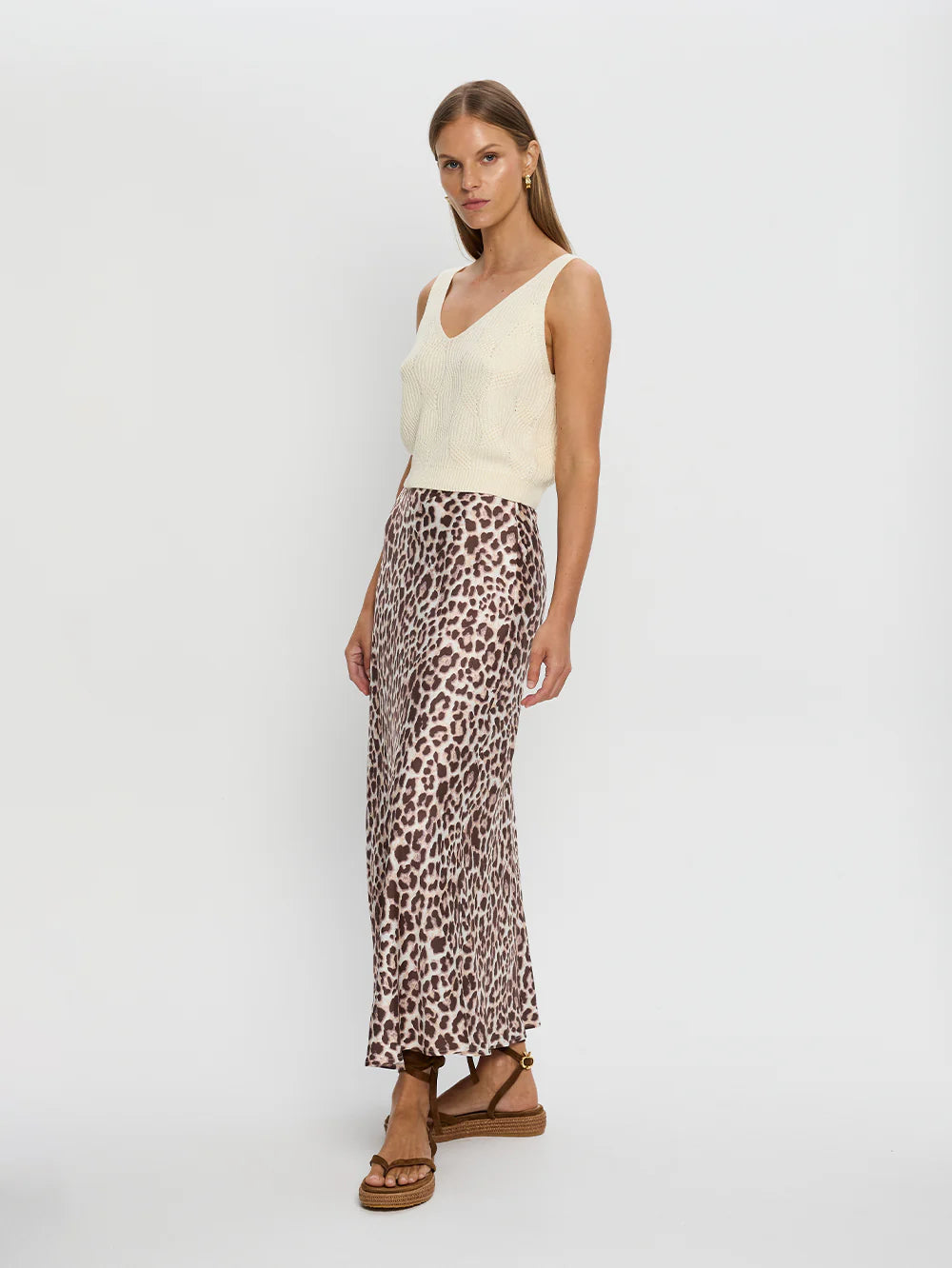 Animal print midi skirt from Australian brand Kivari