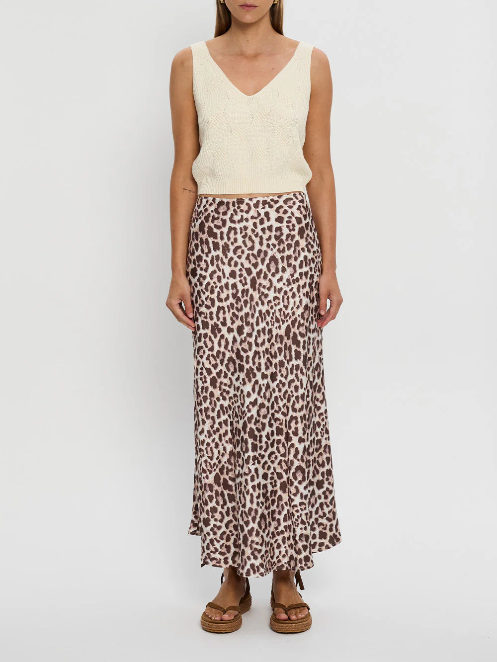 Animal print midi skirt from Australian brand Kivari