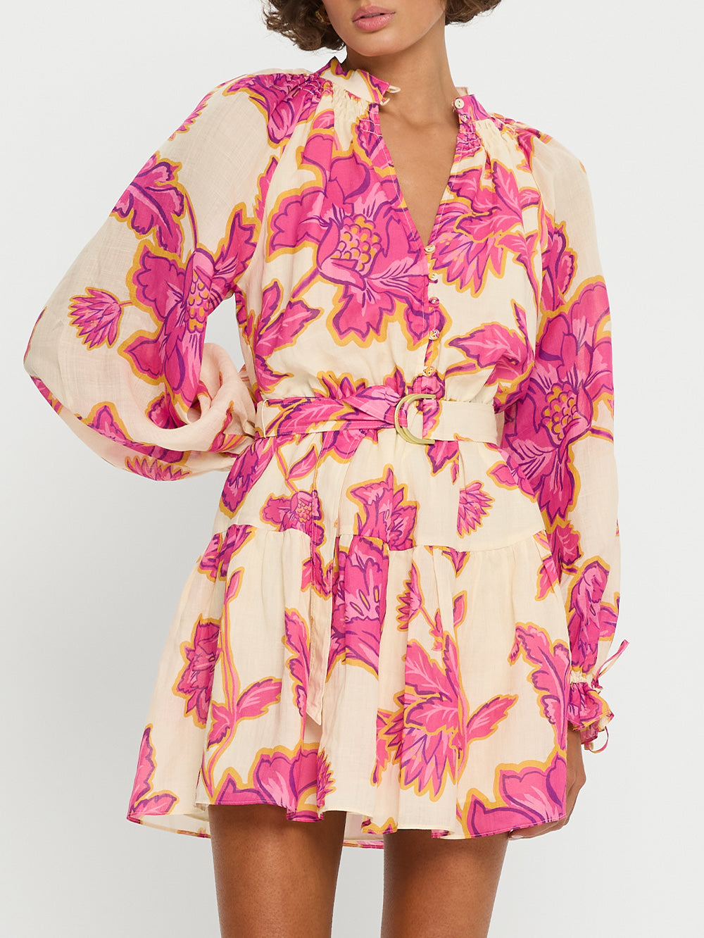 Pretty Pink Floral Mini Dress from Kivari