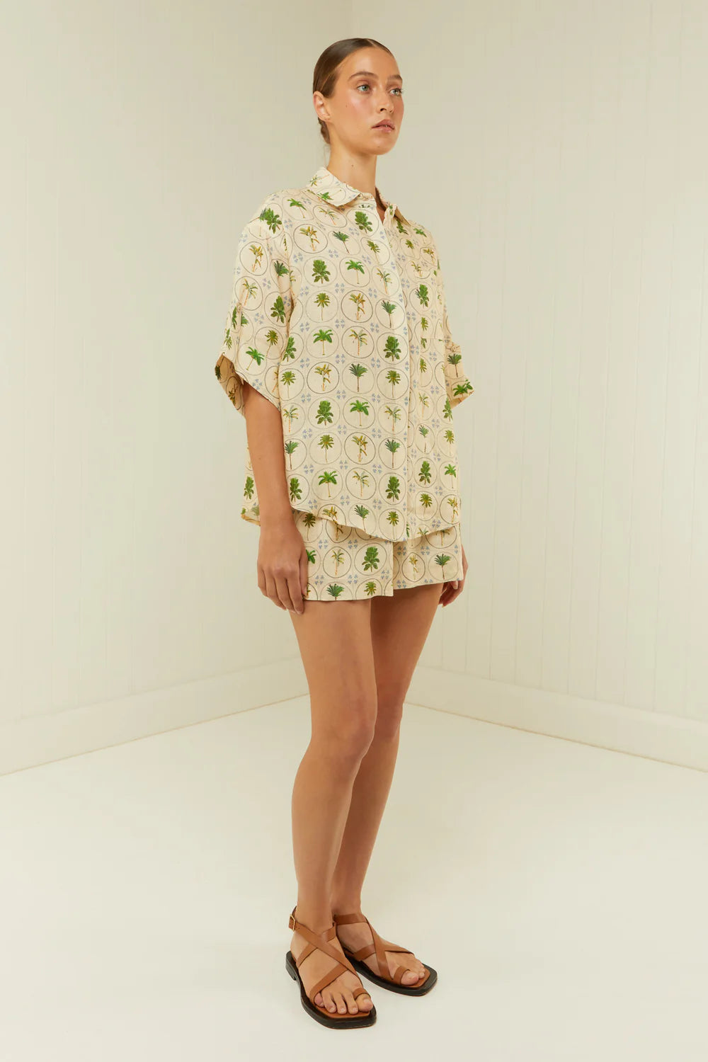 Mirage Shirt in Tropical Palms Print 