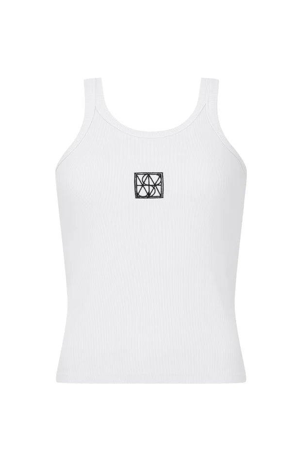 Basic white tank from Araminta James