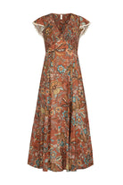 Spell Mojave Lily Shirred Maxi Dress Amber