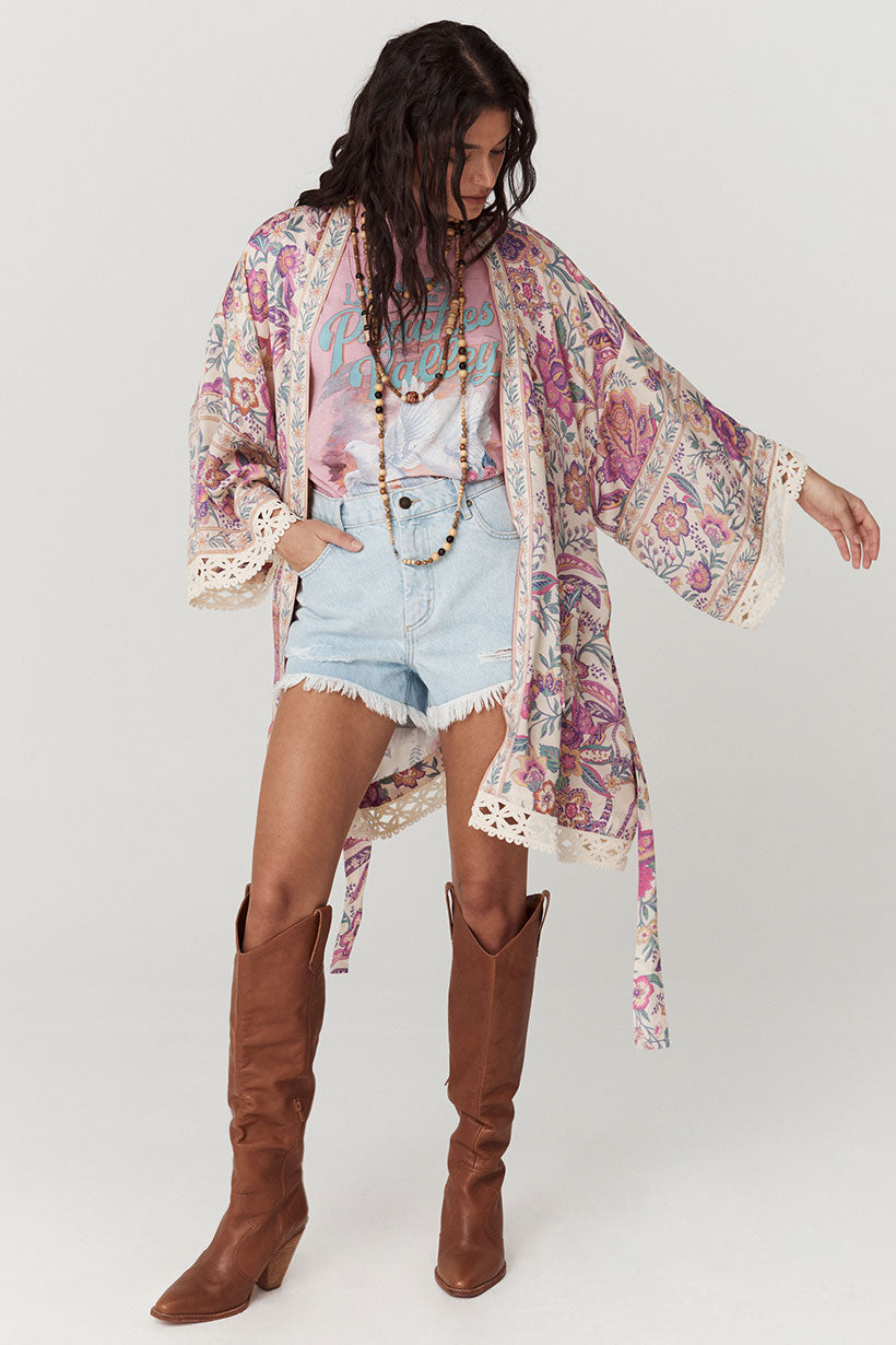 Spell Mojave Lily Robe in Opal Print