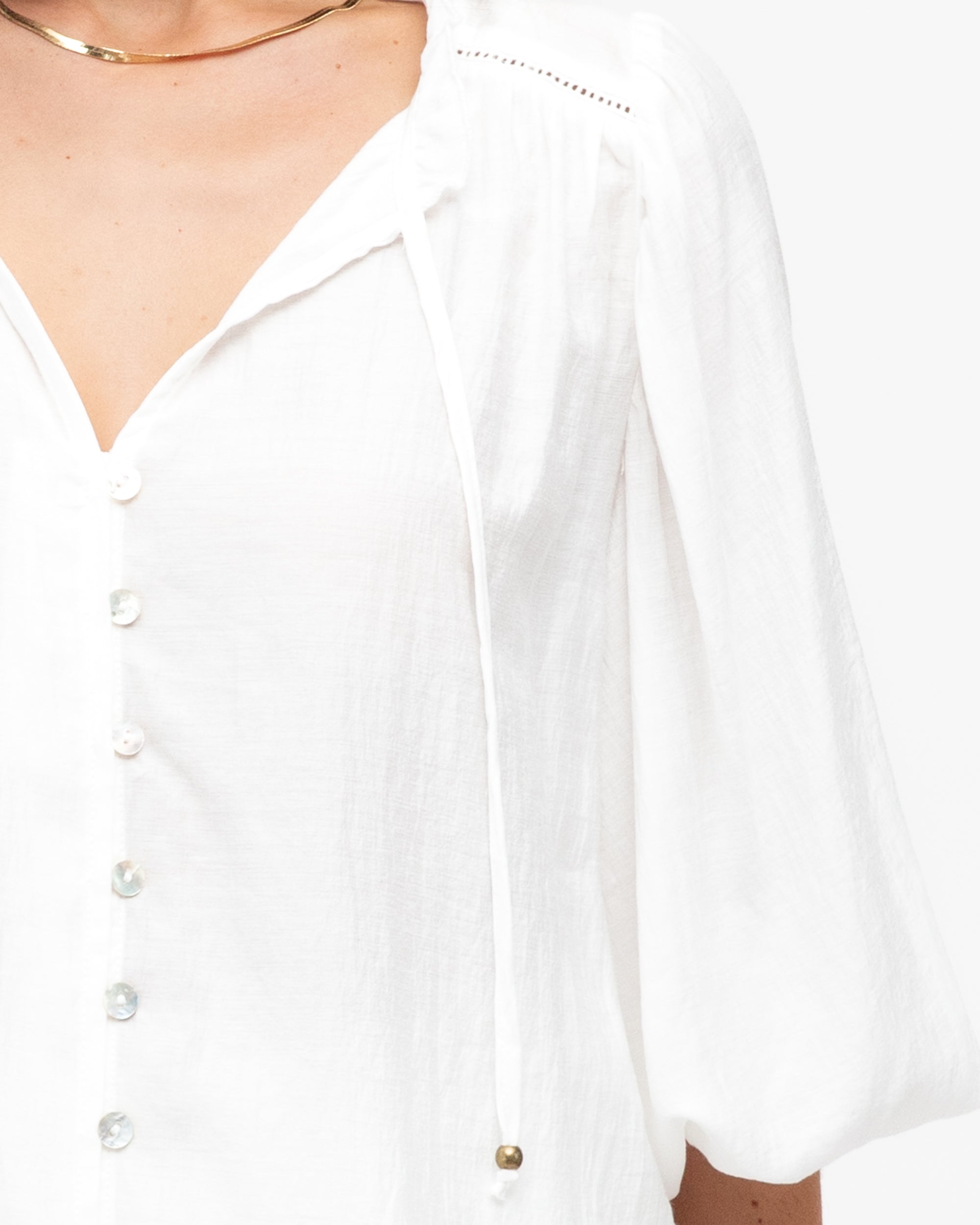 White button though blouse from Label of Love 