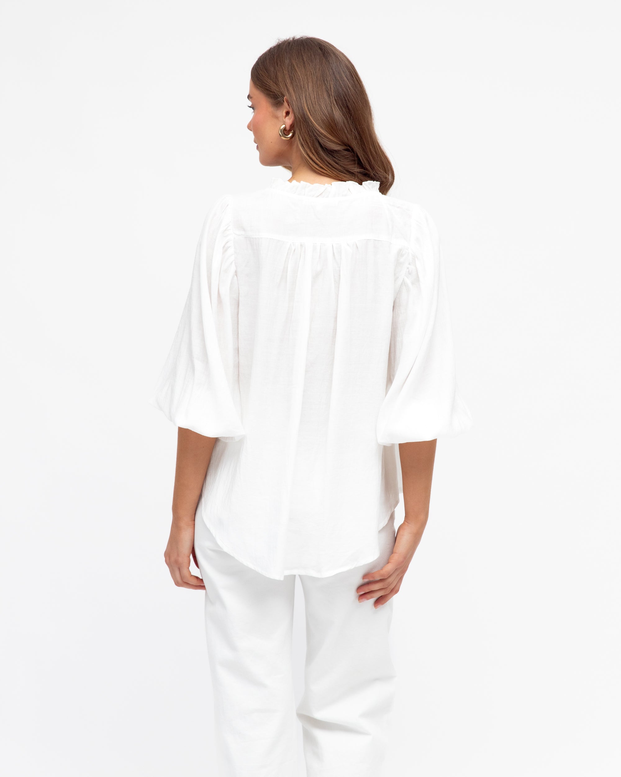 White button though blouse from Label of Love 