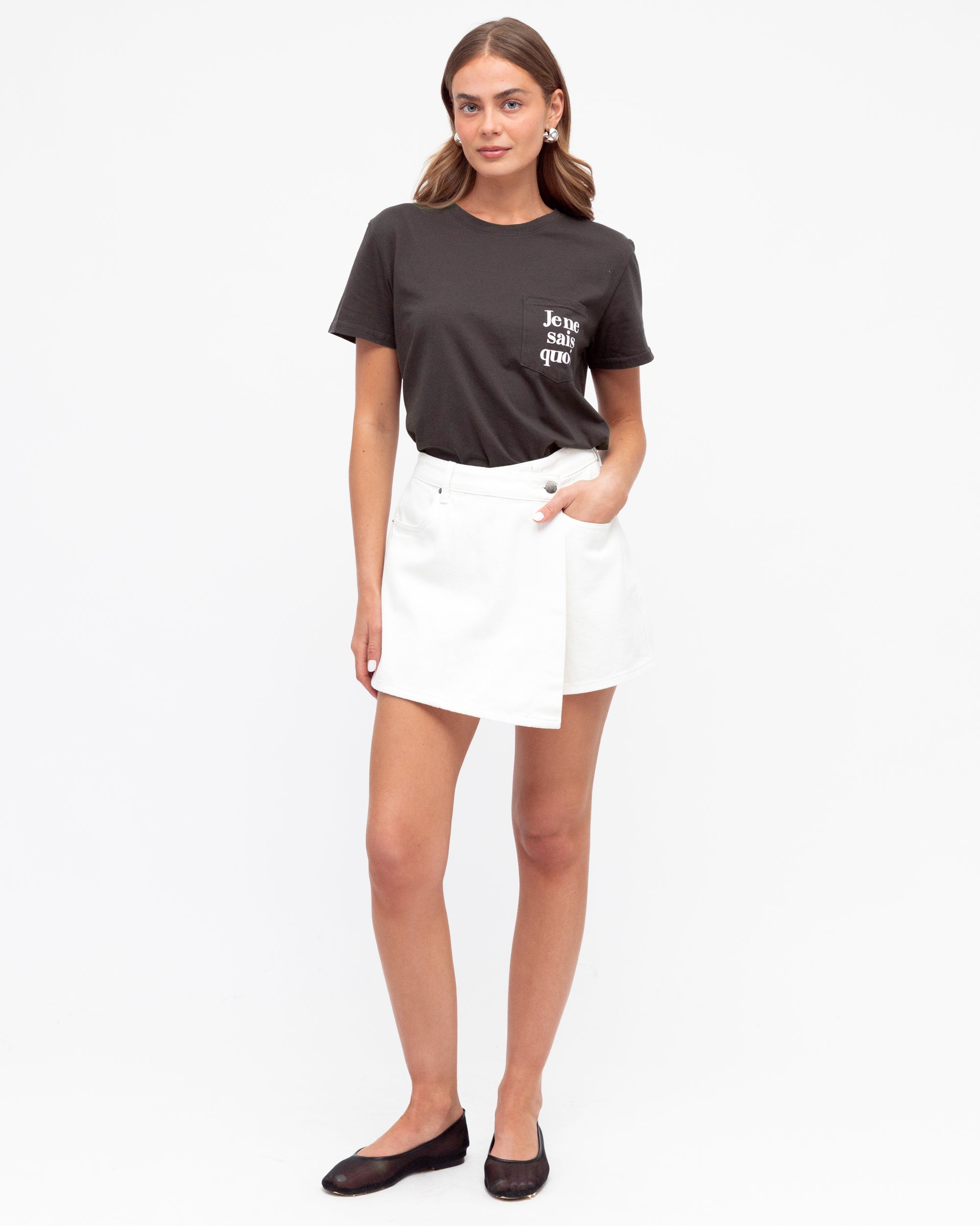 White denim skort from Paper Heart