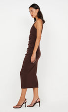 Karina Tuck Dress in Chocolate
