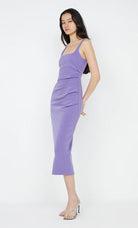 Karina Tuck Dress in grape purple 