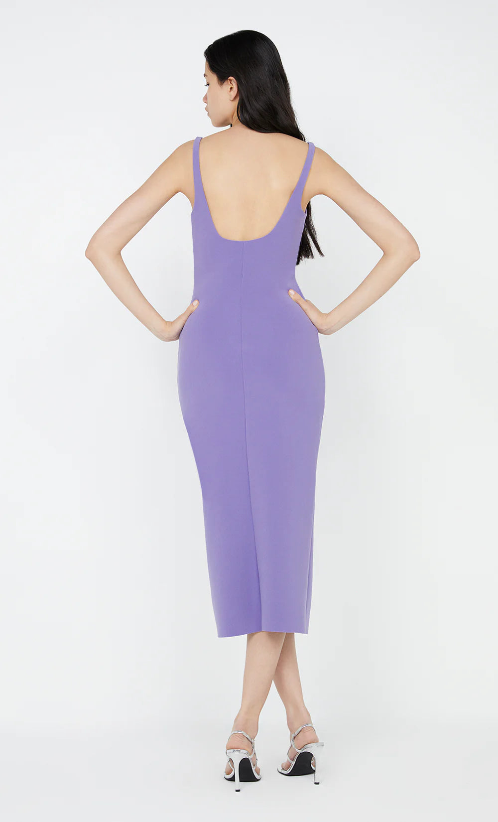 Karina Tuck Dress in grape purple 