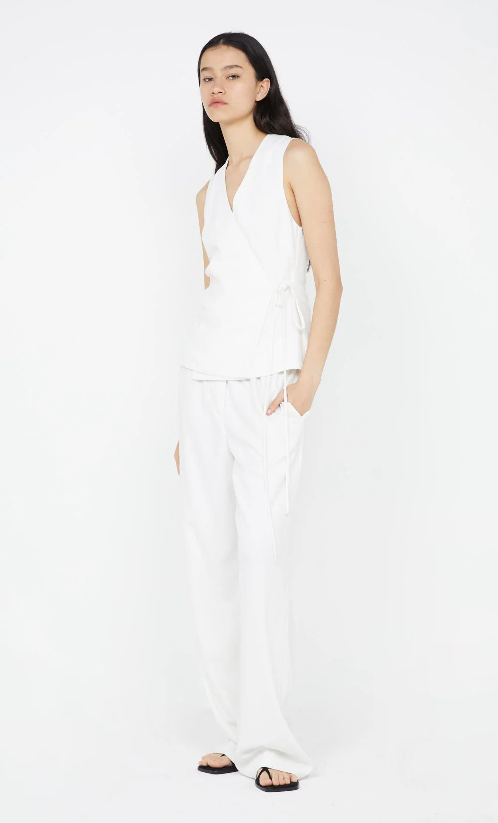 Bec + Bridge Ninah Tie Vest in White