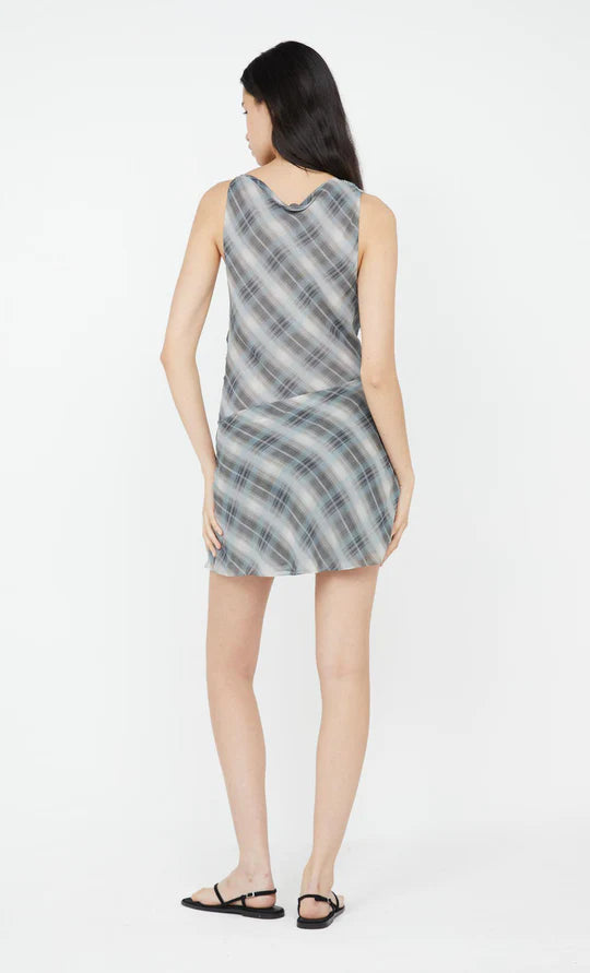 Seanna Check mini dress from Bec + Bridge in grey storm colour