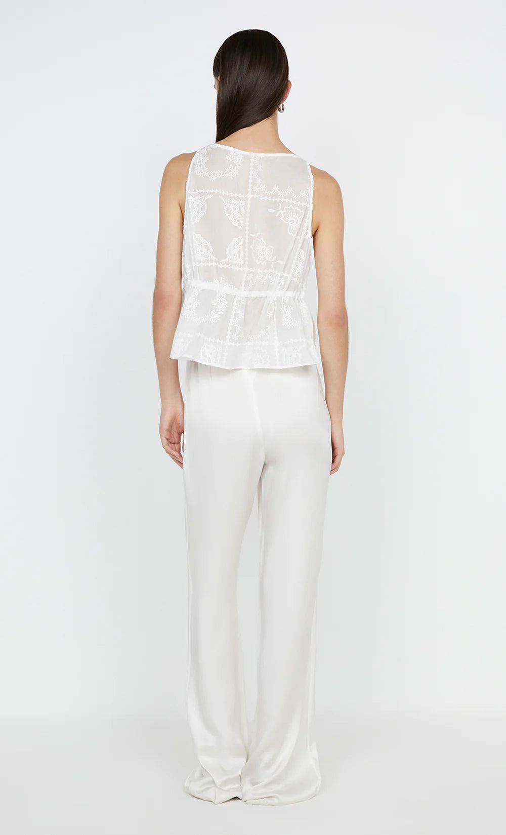 White gathered zalea top from Bec + Bridge