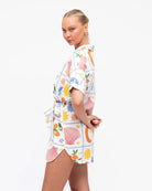 Costa Mini Dress from Paper Heart - printed shirt dress mini length