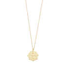 Gold Necklace with Aztec Coin Pendant